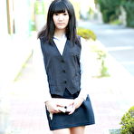 Pic of Pretty Japanese girl Yui Watanabe teases outdoors in a short skirt and heels