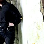 Pic of Caucasian girl Vika takes an urgent piss on snow-covered ground