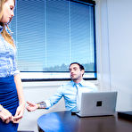 Pic of Blonde secretary Ashley Lane has sexual relations with her boss in his office