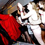 Pic of Horny party girls enjoy raunchy interracial cock sucking at drunken club orgy
