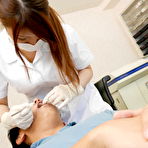 Pic of Busty Japanese dentist Yume Mizuki receives a creampie during sex at work