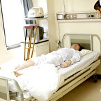 Pic of Japanese nurse Reina Wamatsu gives a patient a badly needed handjob