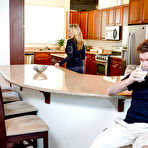 Pic of Busty blonde MILF Julia Ann getting drilled by big cock in kitchen