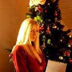Pic of Hot blonde Hayley Coppin gets bare naked while decorating a Christmas tree