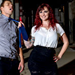 Pic of Dominant redhead Mz Berlin turns a newbie into a fully fledged male sub