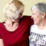 Pic of Old lesbians suck on each others boobs after modeling fully clothed