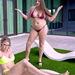 Pic of Cory Chase & Melanie Hicks await a cumshot to conclude a threesome