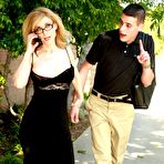 Pic of Mature blonde and redhead with huge melons getting off in group sex