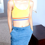 Pic of Naughty Mag - Jackie Rogen - Skinny teen Jackie plucks a guitar and then fucks her pussy with her little fingers