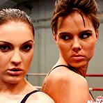 Pic of Brunette lesbian Melanie Memphis is into catfight with Honey Demon