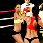 Pic of Boxing girls Eva Lovia and Peta Jensen jack off the referee during catfight