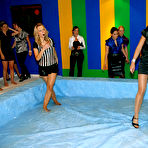 Pic of Seductive fetish gals with petite bodies are into wet catfight