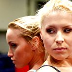 Pic of Wild catfight of pretty sporty babes ends up with pussy licking