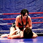 Pic of Lexi Ward winning a catfight and toying her opponent's asshole
