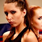 Pic of Playful Ann & Denisa Heaven fighting and fingering each other cunts
