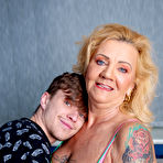 Pic of Overweight mature lady Paulene has sexual intercourse with a young lad