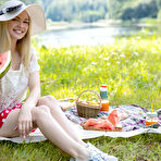 Pic of Sweet blonde teen Sophie makes her nude modeling debut while having a picnic
