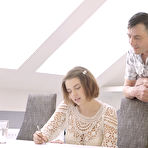 Pic of Nice young girl Marina Visconti has sex on a table with an old man