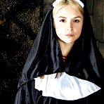 Pic of Cosplay solo girl Sara Sloane strips off nun's uniform for pornstar shoot