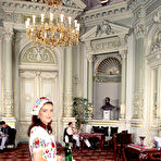Pic of Caucasian maid Szylvia flashes her employer before being gangbanged