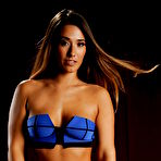 Pic of Hot Asian chick Eva Lovia freeing perfect ass from panties in high heels