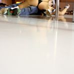 Pic of Portuguese stripper Jessica Blue has sex with a man during a private show