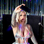 Pic of Tattooed blonde stripper has POV sex with a big white cock in a VIP room