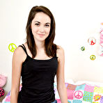 Pic of Brunette teen babe Emily G shows her ass and tiny tits in close up