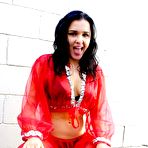 Pic of Brunette model Christina Snow doffs her harem clothes to pose nude