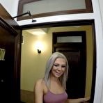 Pic of Platinum blonde teen Tiffany Watson participates in a bout of POV sex