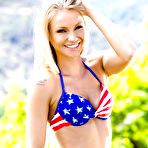 Pic of Superb babe Staci Carr poses in sexy bikini of American colors