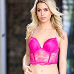 Pic of Blonde teen Jill Kassidy models pink lingerie before having sex