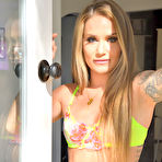 Pic of Blonde MILF Athena uses a vibrator on her nice pussy after getting naked