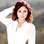 Pic of Beautiful babe model Ariana Marie flashing perfect shaved cunt outdoors