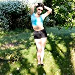 Pic of Amateur posing of marvelous babe in glasses Shana Lane outdoor