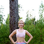 Pic of Blonde Teen Helen Spreads and Fingers Her Tight Pussy in the Forest - Helen (64 Photos) - 18eighteen