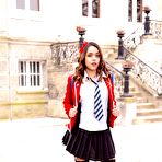 Pic of Cute Latina student Esperanza Del Horno flashes in public before a DP