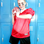Pic of Rough babe Ruby Ryder playing football and showing boobies