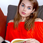 Pic of Young beauty Keira Blue removes sexy hosiery while getting completely naked