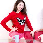 Pic of Mexican lesbians Sally and Virgin lick hairy pussies after getting undressed