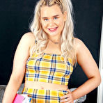 Pic of Gina Varney Rides a Pink Toy
