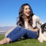 Pic of Beautiful MILF Sunny Leone teases with her cleavage in tight jeans outdoors - NakedPics