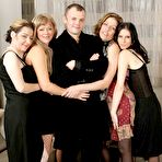 Pic of Four horny old and young whores sharing one boy