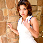 Pic of Hazel in a Cute White Dress