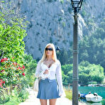 Pic of Candee Licious in a Blue Skirt