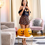 Pic of Layla Scarlett celebrates Halloween with a hard cock drilling her tight pussy
