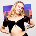 Pic of Dylan Moore worships her partner's massive black shaft