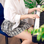 Pic of Mila Pie plays with her student's throbbing instrument after piano lessons