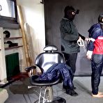 Pic of Shinynylonartsbound | Aiyana Aiyana in rainwear chairbound, gagged and hooded (and she loved it)