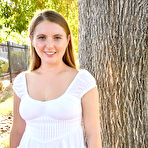 Pic of Curvy Zoey in a White Dress